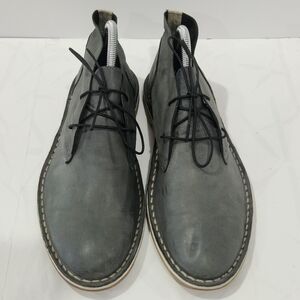 Barney’s New York Men's Gray Leather Low Chukka Boots Size 11 Made in Italy